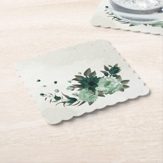 エメラルドグリーン花植物園 ペーパーコースター (アングル)