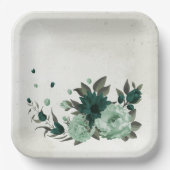 エメラルドグリーン花植物園 ペーパープレート (正面)