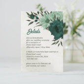 エメラルドグリーン花結婚植物体 エンクロージャーカード (スタンド正面)