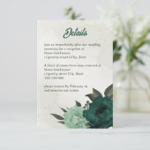 エメラルドグリーン花結婚植物体 エンクロージャーカード (スタンド正面)