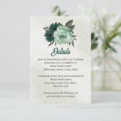 エメラルドグリーン花結婚植物体 エンクロージャーカード (スタンド正面)