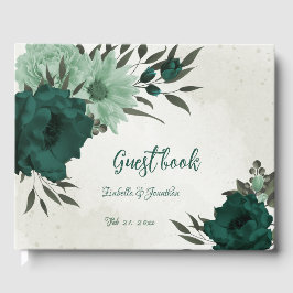 エメラルドグリーン花結婚植物体 ゲストブック