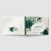 エメラルドグリーン花結婚植物体 ゲストブック (全面)