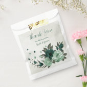 エメラルドグリーン花結婚植物体 フェイバーバッグ (封をした状態)