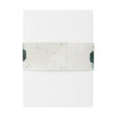 エメラルドグリーン花結婚植物体 招待状ベリーバンド (裏面例)