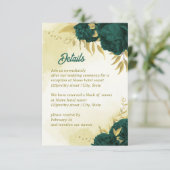 エメラルドグリーン花葉金ゴールド エンクロージャーカード (スタンド正面)