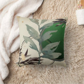 エメラルドグリーン芸術的抽象芸術水カラー クッション (ブランケット)