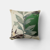 エメラルドグリーン芸術的抽象芸術水カラー クッション (正面)