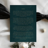 エメラルドグリーン詳細の追加情報5 x 7エンクロージャ 招待状