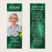 エメラルドグリーン追悼詩のしおり (正面&裏面)