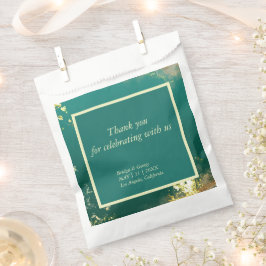 エメラルドグリーン金ゴールドのジュエル結婚トーン フェイバーバッグ