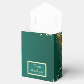 エメラルドグリーン金ゴールドのジュエル結婚トーン フェイバーボックス (オープン)