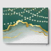 エメラルドグリーン金ゴールドアゲートとライ結婚トの ゲストブック (裏面)