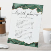 エメラルドグリーン金ゴールドアゲートビジネス会社価格 台座サイン (インサイチュ)