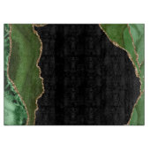 エメラルドグリーン金ゴールドアゲートマーブル カッティングボード (正面)