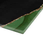 エメラルドグリーン金ゴールドアゲートマーブル カッティングボード (角)