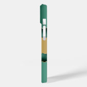 エメラルドグリーン金ゴールドアゲート大理石名スクリプト Case-Mate iPhoneケース (裏面 / 左)