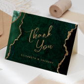 エメラルドグリーン金ゴールドアゲート結婚トのスクリプトありがとう カード