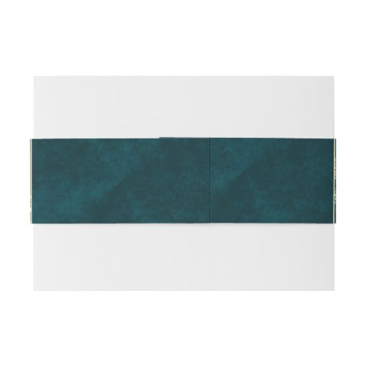 エメラルドグリーン金ゴールドエレガントバタフライキンセニェラ 招待状ベリーバンド (裏面例)