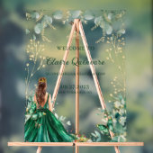 エメラルドグリーン金ゴールドガウンプリンセスキンセアニェラ アクリルサイン (ニュートラル)