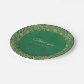 エメラルドグリーン金ゴールドクインセアニラスウィート15 ペーパープレート (アングル)