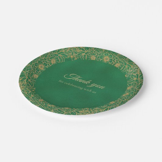エメラルドグリーン金ゴールドクインセアニラスウィート15 ペーパープレート (アングル)