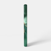 エメラルドグリーン金ゴールドグリッターカスタム大理石あなたの名前 SAMSUNG GALAXYケース (左側面)