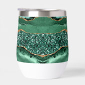 エメラルドグリーン金ゴールドグリッターマーブル名前をカスタムする (右面)