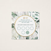 エメラルドグリーン金ゴールドサークルロイヤリティカード (裏面)