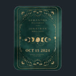 エメラルドグリーン金ゴールドタロット天空の日付を保存 マグネット<br><div class="desc">エメラルドグリーン金ゴールドタロット天空の日付マグネットを保存</div>