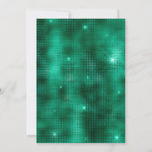 エメラルドグリーン金ゴールドドレスフローラキンセアニェラ 招待状 (裏面)