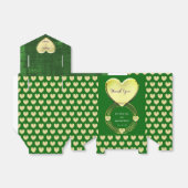 エメラルドグリーン金ゴールドパープルウェディングパーティーイベント フェイバーボックス (折り畳みなし)