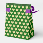 エメラルドグリーン金ゴールドパープルウェディングパーティーイベント フェイバーボックス (裏面サイド)