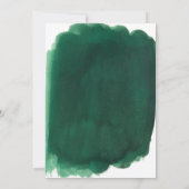 エメラルドグリーン金ゴールドフレエレガントームラグジュアリー結婚ズ 招待状 (裏面)