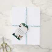 エメラルドグリーン金ゴールドフローラエレガントキンセアニェラ ギフトタグ (より糸付き)