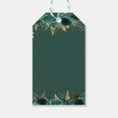 エメラルドグリーン金ゴールドフローラエレガントキンセアニェラ ギフトタグ (裏面)