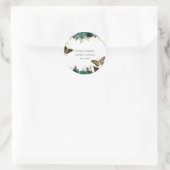 エメラルドグリーン金ゴールドフローラエレガントキンセアニェラ ラウンドシール (バッグ)