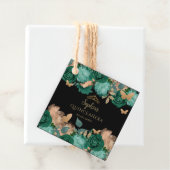 エメラルドグリーン金ゴールドフローラバタフライキンセアニラ フェイバータグ (インサイチュ)