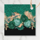 エメラルドグリーン金ゴールドフローラバタフライキンセアニラ フェイバータグ (裏面)