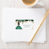 エメラルドグリーン金ゴールドフローラプリンセスキンセアニェラ ラベル (インサイチュ)