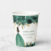 エメラルドグリーン金ゴールドフローラプリンセスキンセアニェラ 紙コップ (裏面)