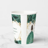 エメラルドグリーン金ゴールドフローラプリンセスキンセアニェラ 紙コップ (左)