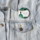 エメラルドグリーン金ゴールドフローラプリンセスキンセアニェラ 缶バッジ (インサイチュ)