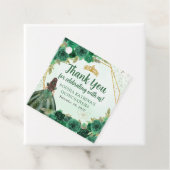 エメラルドグリーン金ゴールドフローラプリンセスクラウンサンキュー フェイバータグ (インサイチュ)