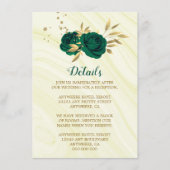 エメラルドグリーン金ゴールドフローラ大理石詳細 エンクロージャーカード (正面)