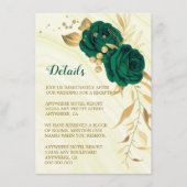 エメラルドグリーン金ゴールドフローラ大理石詳細 エンクロージャーカード (正面)