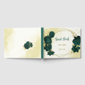 エメラルドグリーン金ゴールドフローラ ゲストブック (全面)