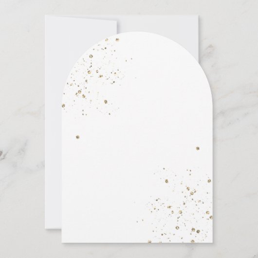 エメラルドグリーン金ゴールドプリンセスキンセアニラ 招待状 (裏面)