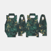 エメラルドグリーン金ゴールドマーブル結婚ズ フェイバーボックス (折り畳みなし)