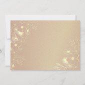 エメラルドグリーン金ゴールド保存日 セーブザデート (裏面)